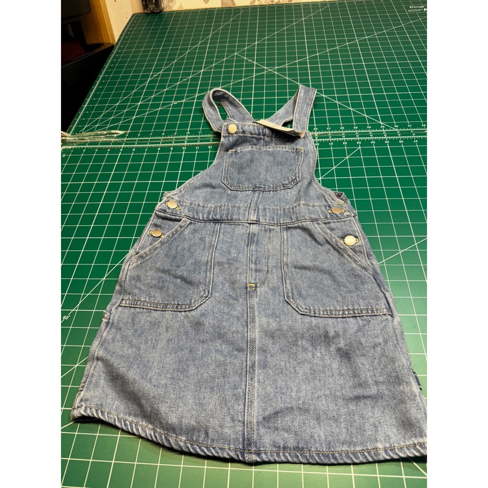 Cotton On Kids Shelley Denim Pinafore Dress Weekend Wash Blue Girls Size 8 NWT